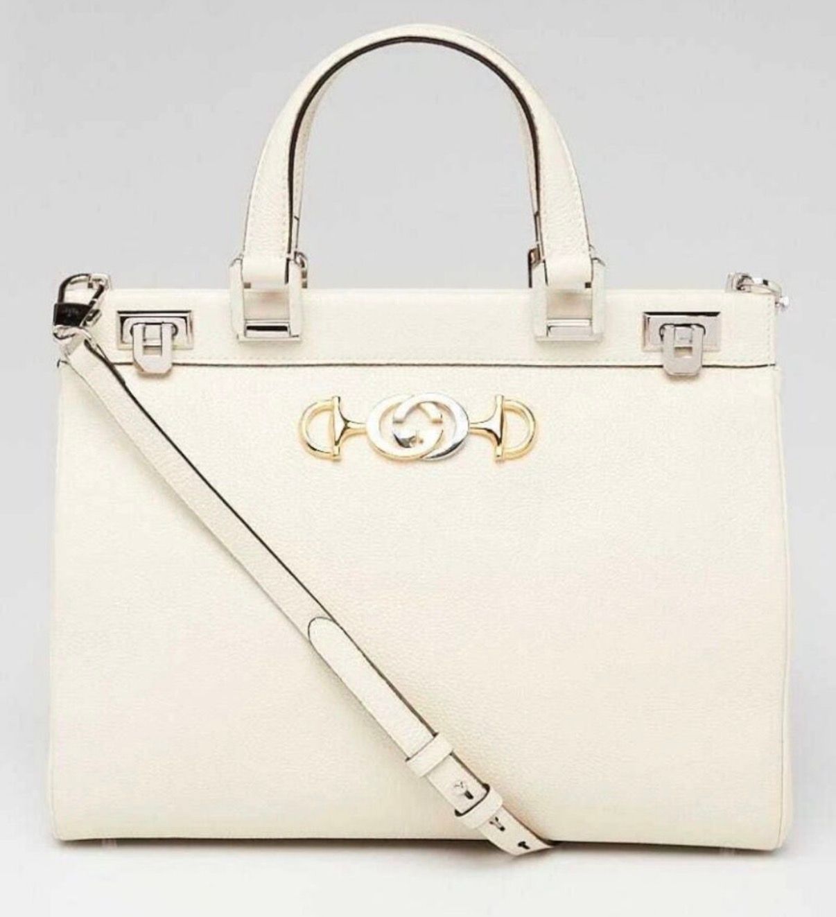 Gucci Zumi Medium Tote WHITE 13.5