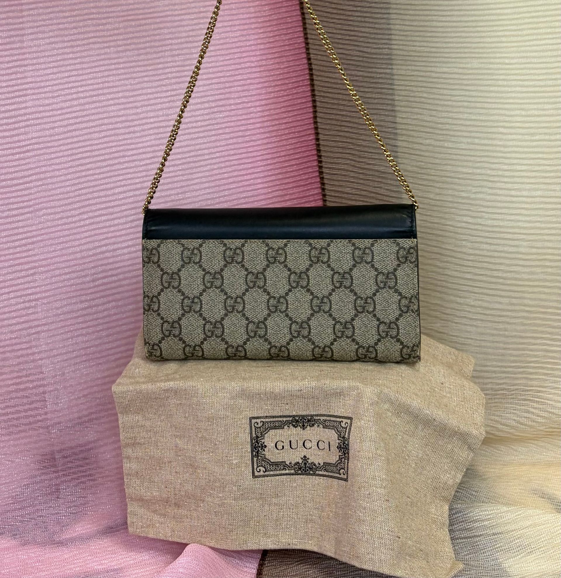 Gucci Padlock Wallet on Chain-Good Condition W/Box/Dustbag/LegitApp COA