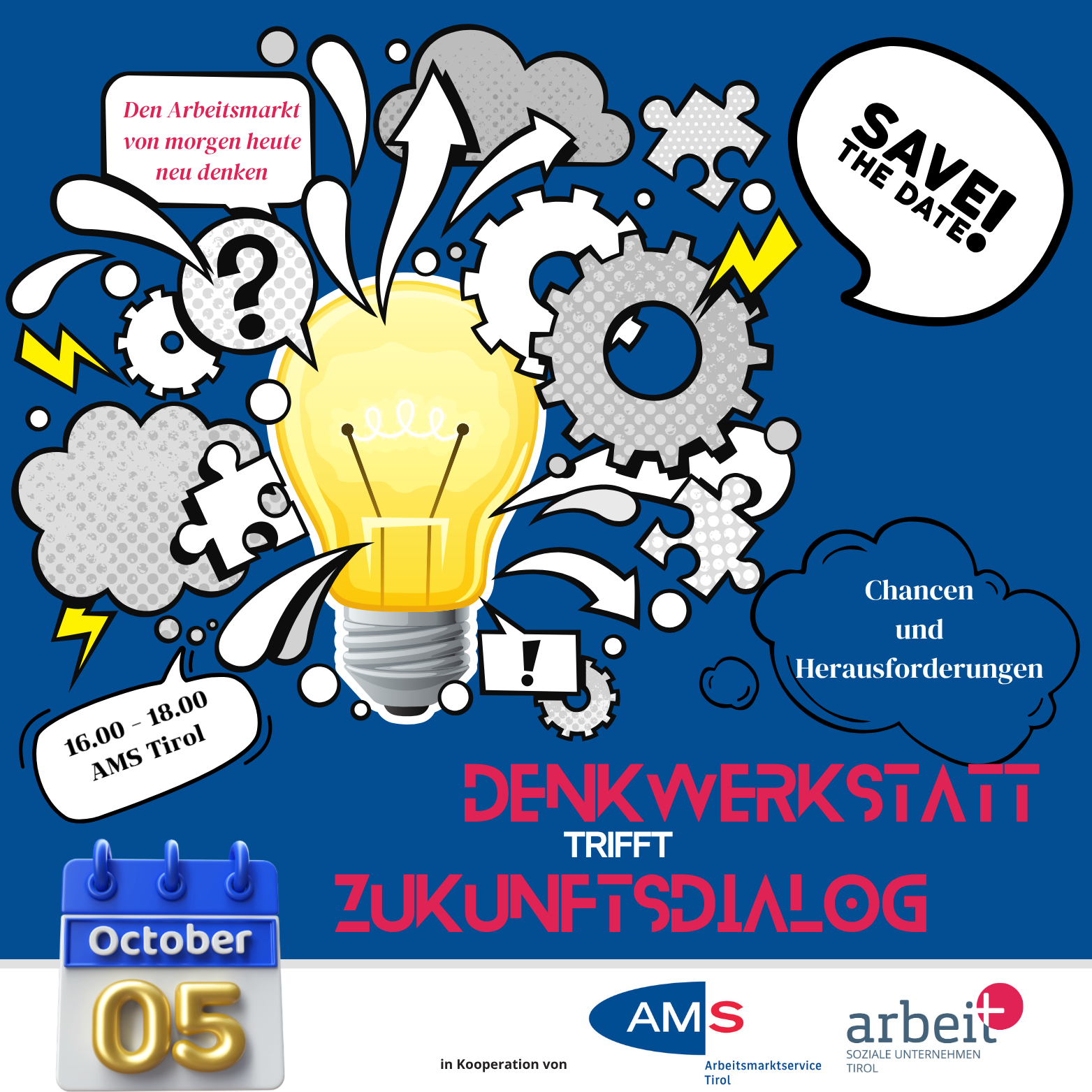 Einladung zur Denkwerkstatt am 5. Oktober 2026, AMS Tirol