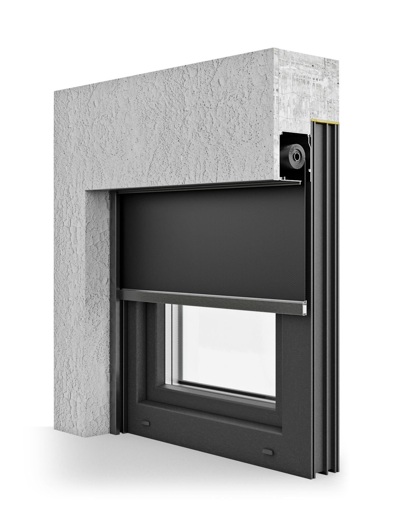 Fabric Roller Blinds Flush-Mounted Screen