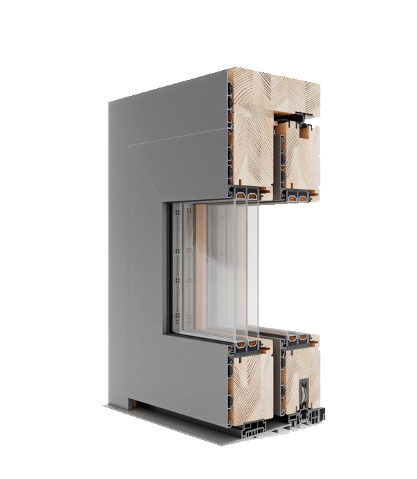 Wood-Alu Lift and Slide Door Gemini Quadrat 80 HST ALU
