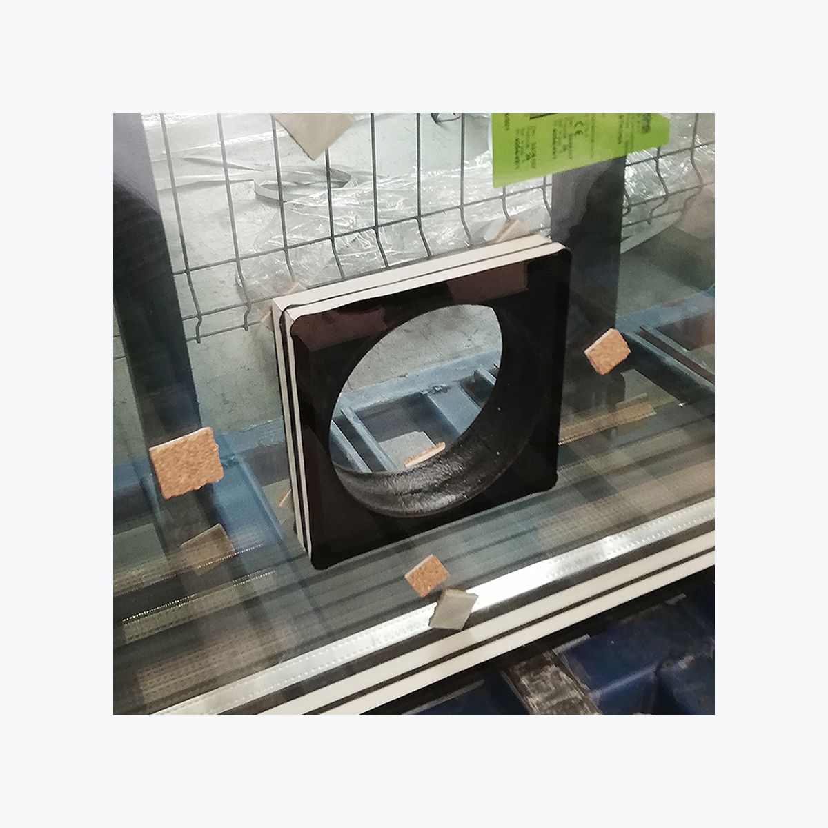 square hole in the glass
