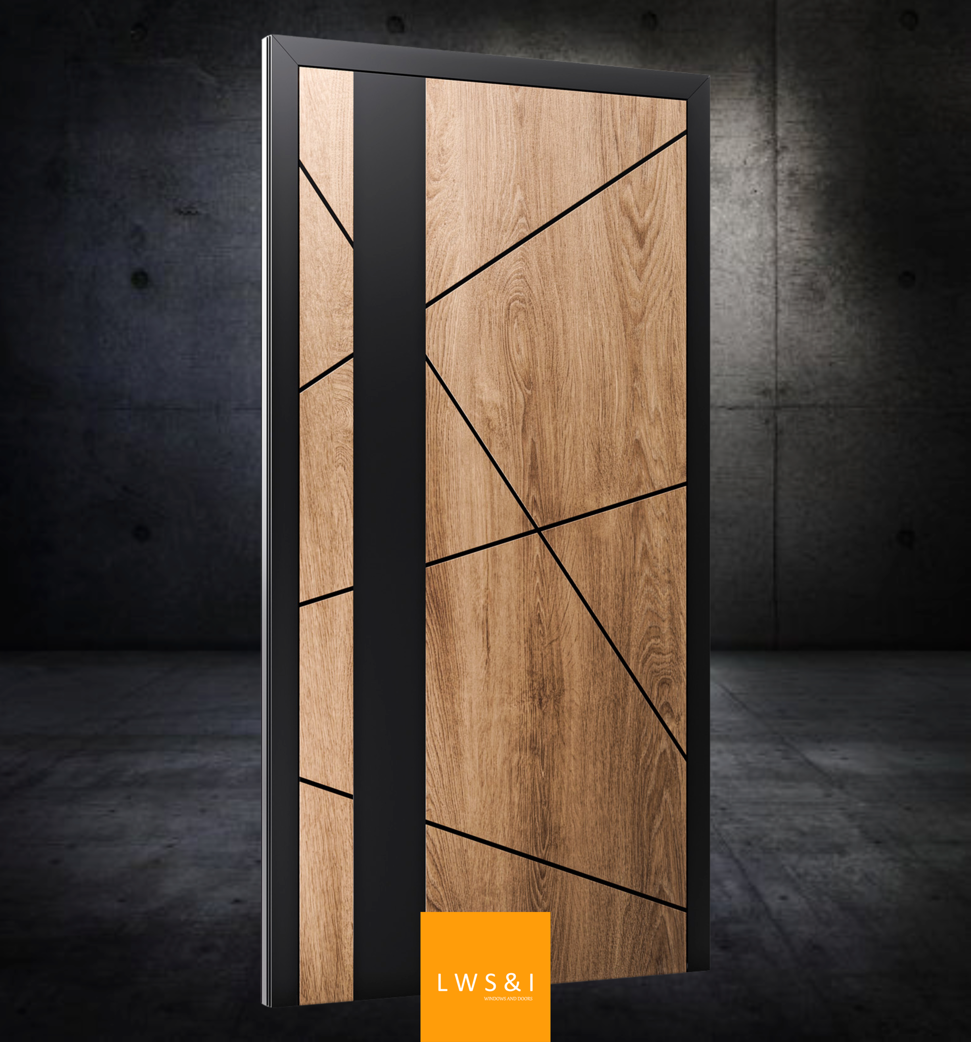Contemporary home exterior showcasing a premium Despiro Line aluminum front door.