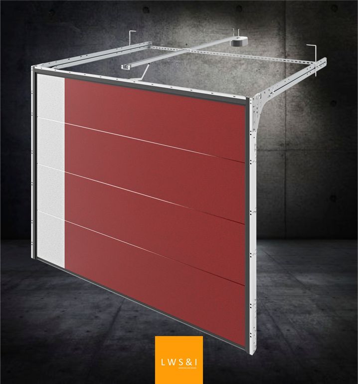 LWSI garage doors featuring insulated sectional, traditional side-hinged, and space-saving roller door styles.