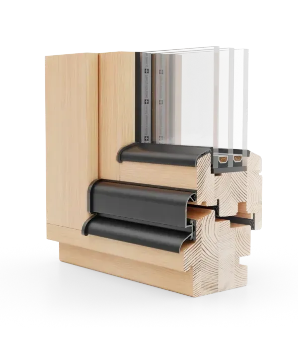Wooden Tilt and Turn Window Nature 80