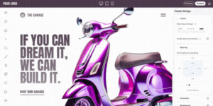 A purple scooter with the words if you can dream it we can build it