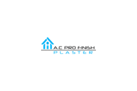 A logo for a company called ac pro finish plaster