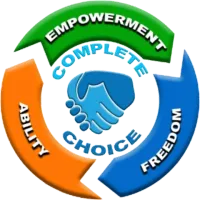 A logo for empowerment complete choice ability and freedom