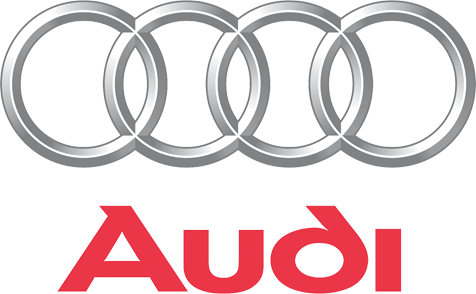 The audi logo is shown on a white background.