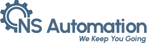 The logo for ns automation says we keep you going