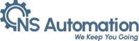 The logo for ns automation says we keep you going