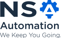 The logo for nsa automation says `` we keep you going ''.