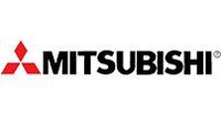 A mitsubishi logo with a red triangle on a white background.