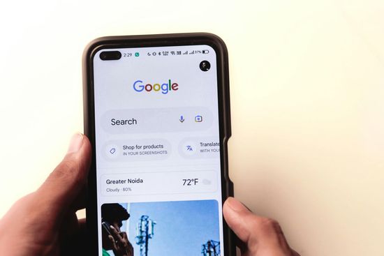 A person is holding a cell phone that says the fruit station