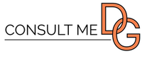 A logo for a company called consult me g