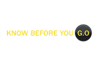 A logo that says know before you g.o