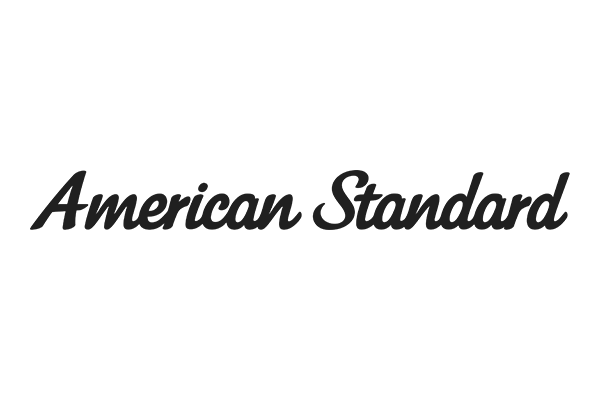 A black and white logo for american standard on a white background.