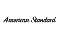 A black and white logo for american standard on a white background.