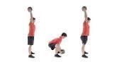 A person working out with a medicine ball