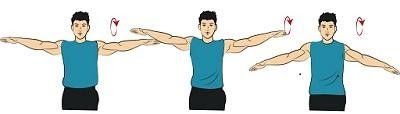 A person doing arm circles