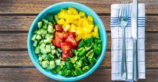 A salad on a table