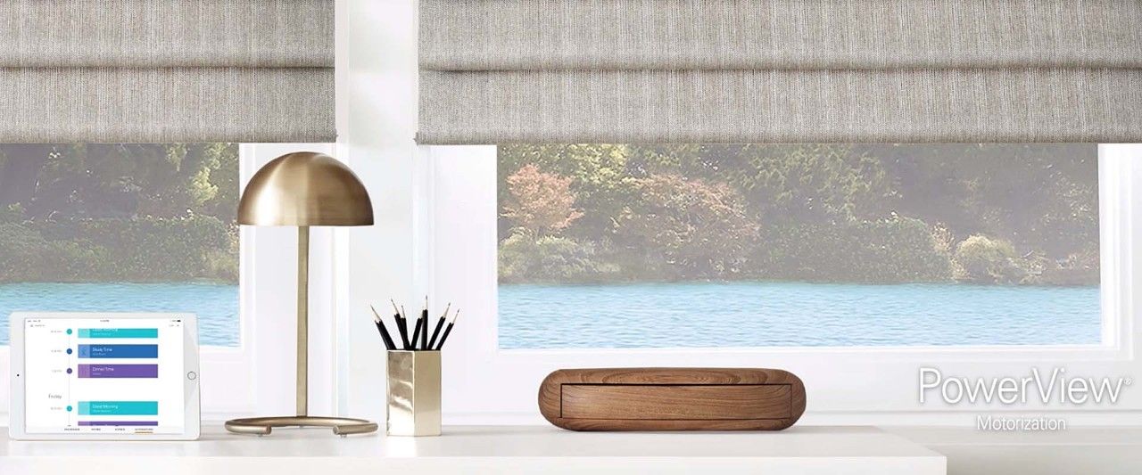 Hunter Douglas PowerView® Automation controlling motorized shades in a Lutherville, MD home