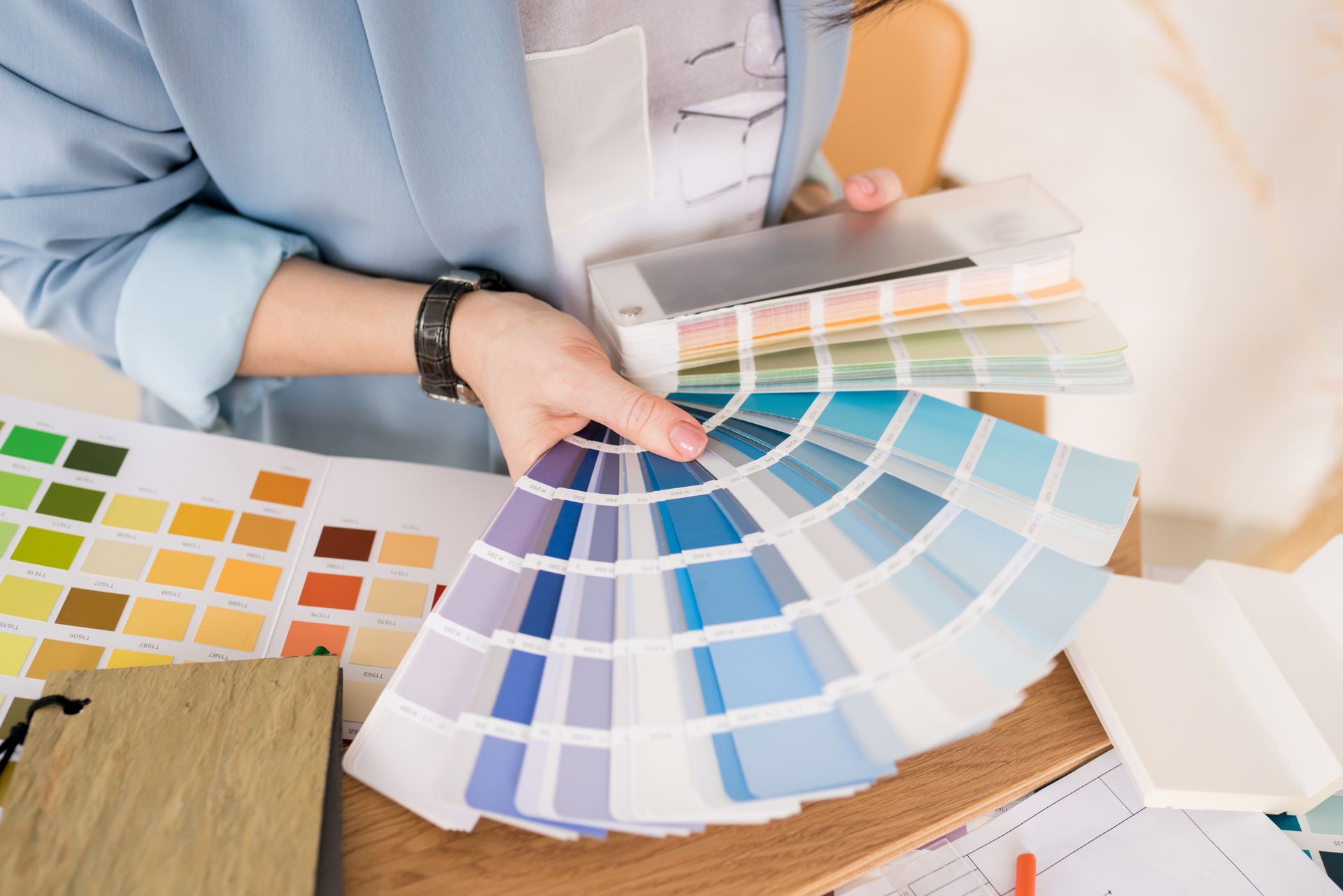 A display of wallpaper and color swatches near Lutherville, Maryland (MD) (11)