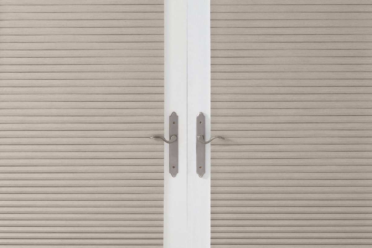 Hunter Douglas Duette® Cellular Shades on a French door near Lutherville, Maryland (MD)