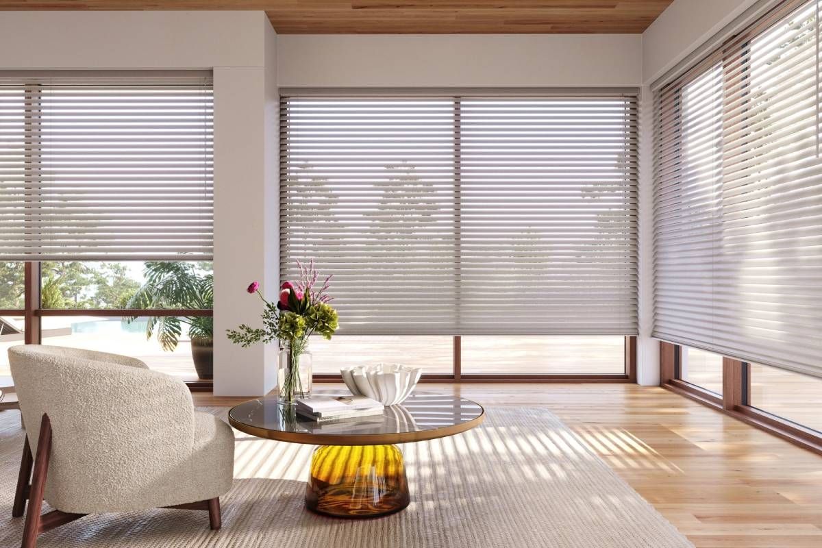 Hunter Douglas Aria™ Soft Blinds diffusing daylight in a Baltimore County bedroom