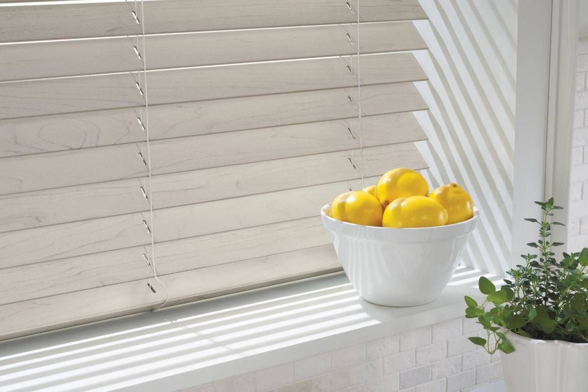 Hunter Douglas EverWood® Alternative Wood Blinds in a Towson, MD kitchen