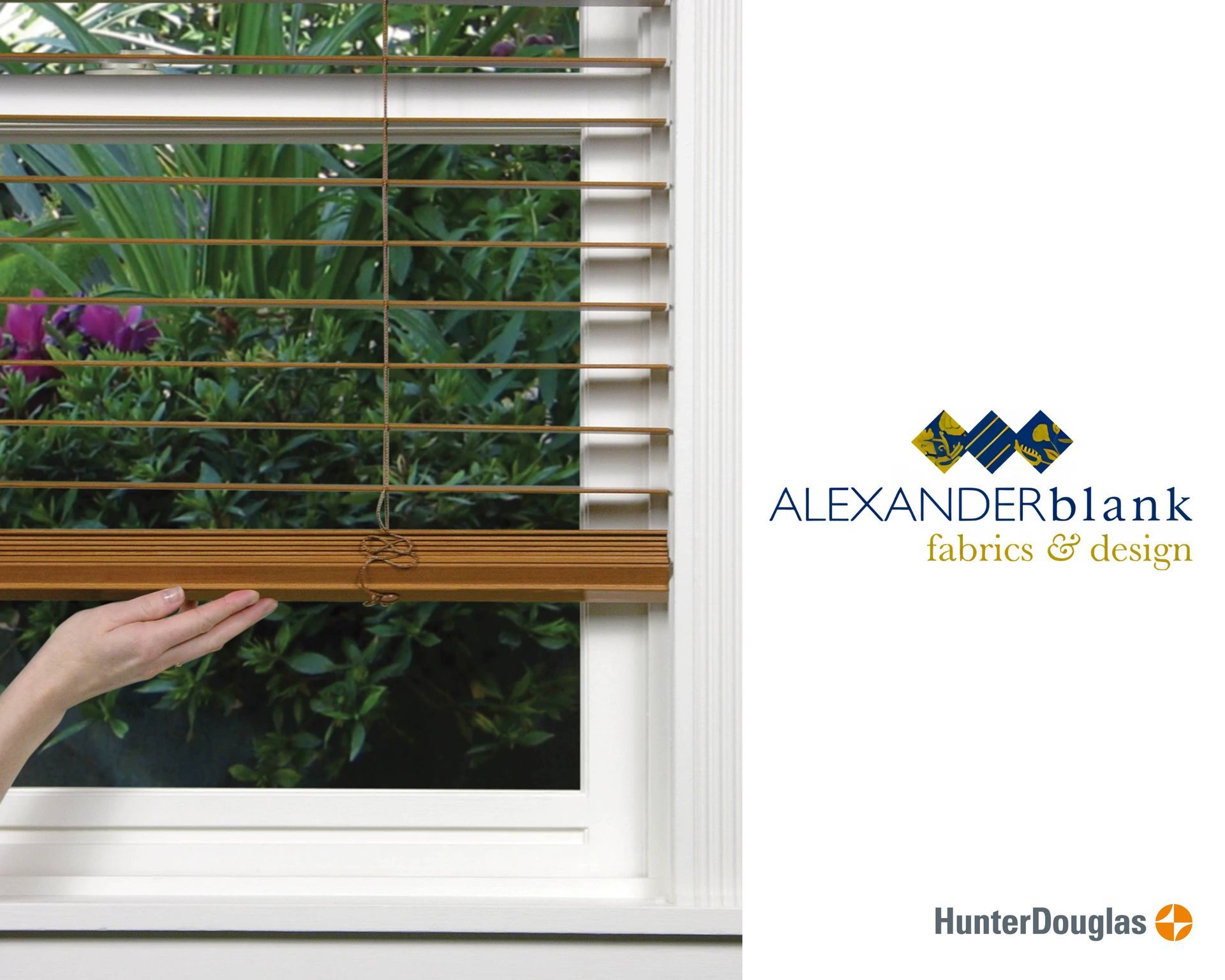 Hunter Douglas Parkland® Wood Blinds in a living area near Lutherville, Maryland (MD) 