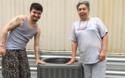customers with new hvac unit