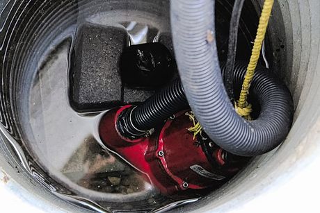 Sump pump installation in one of our clients home to drain water from the basement