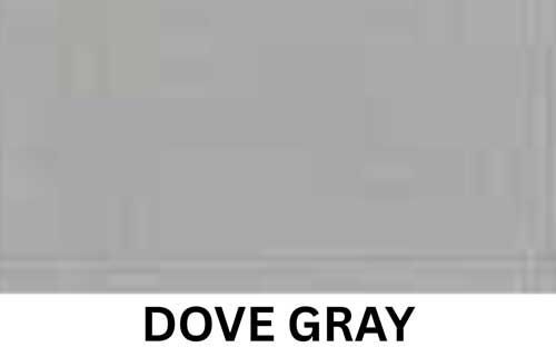 A square swatch of solid, medium-toned dove gray color with the text