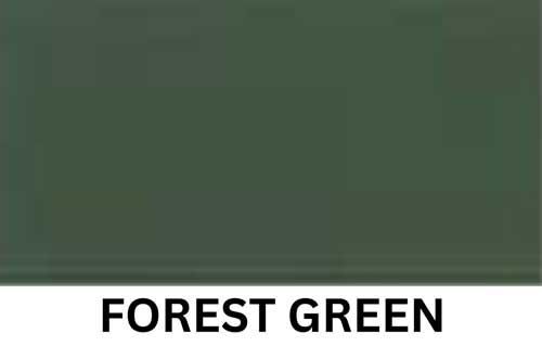A solid block of dark forest green color with the text