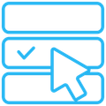 Cursor clicking a selected checkbox from a list.