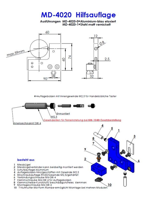MD-4020 Hilfsaulage
