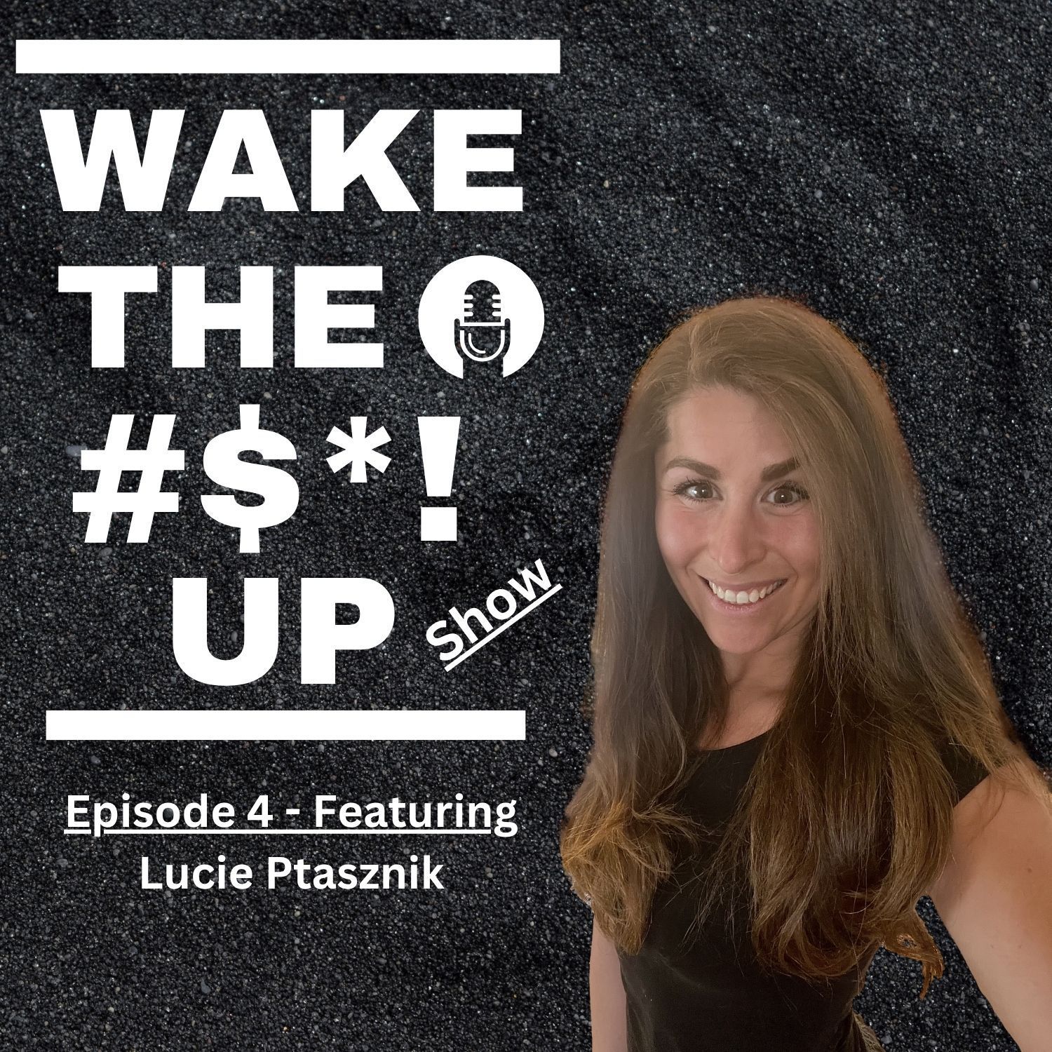 Podcast cover art: Woman smiling, text says 