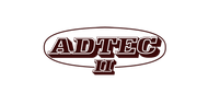 Logo of the word ADTEC in dark brown font, enclosed within a dark brown oval on white background. 