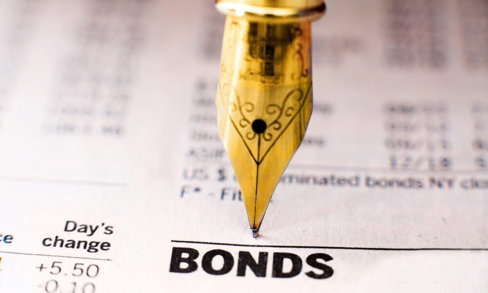 close up of commercial bonds paperwork