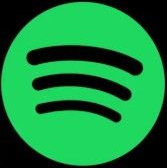 Spotify logo: green circle with three black curved lines.