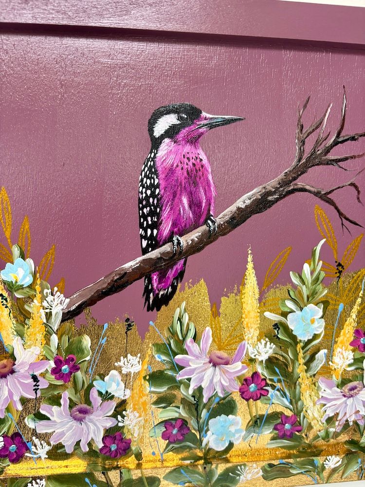 Schilderij Woodpecker