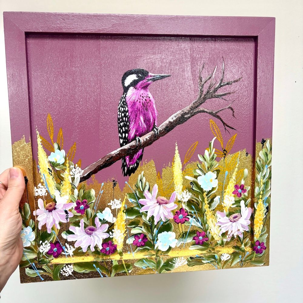 Schilderij Woodpecker