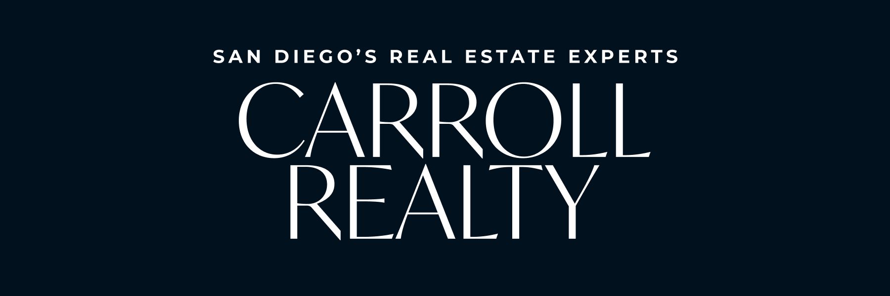 The logo for san diego 's real estate experts carroll realty