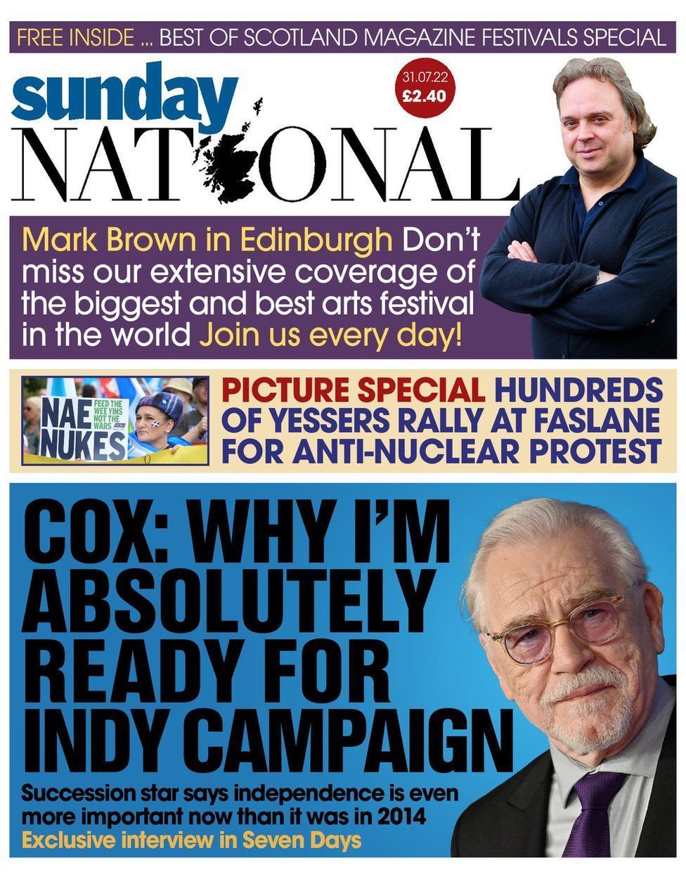 The Sunday National The Scotland Channel is to be featured in The Sunday National Newspaper.