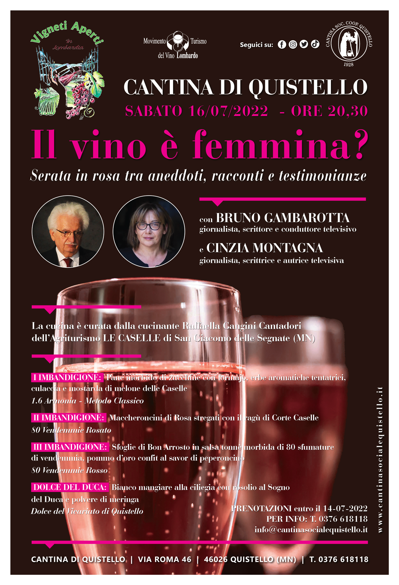 Un poster per una festa del vino con sopra un bicchiere di vino.