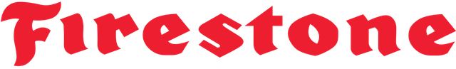 A red firestone logo on a white background