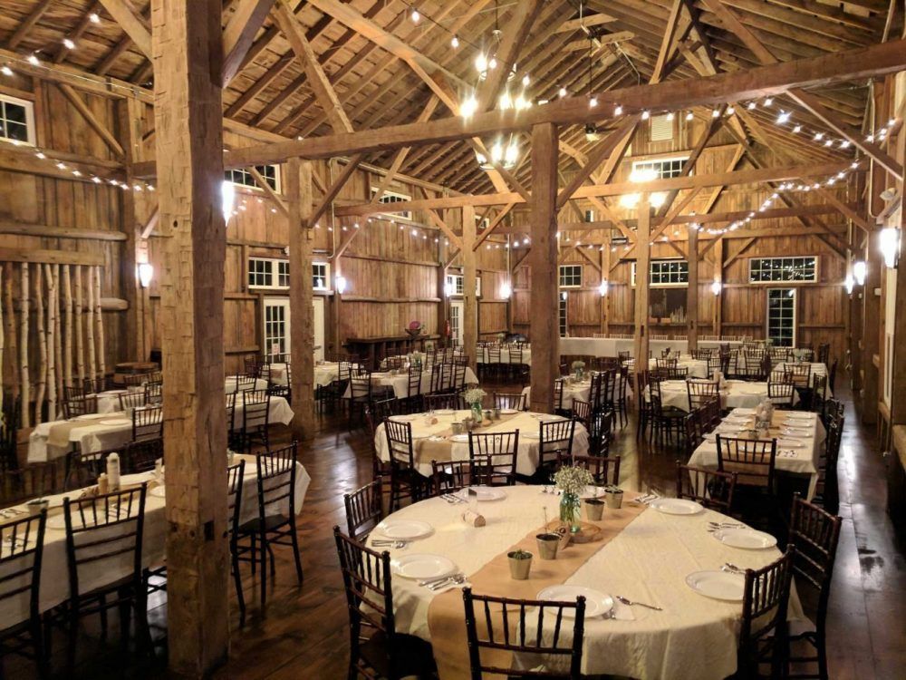 wedding venue in barn