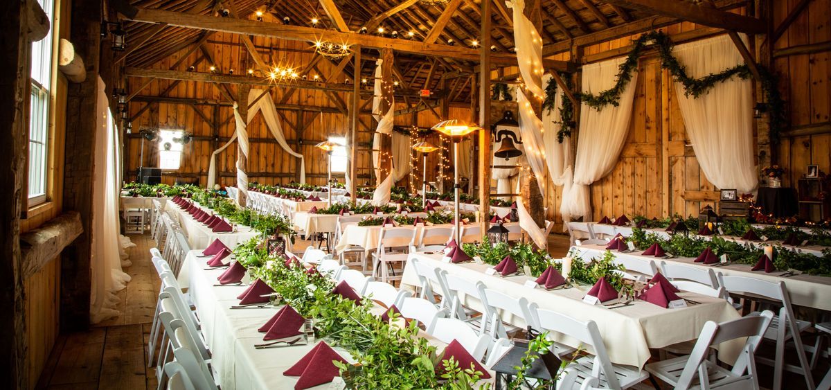 wedding venue in barn
