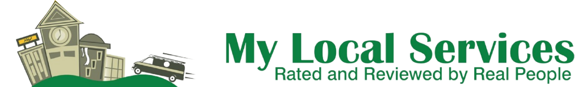 Logo for My Local Services: green text on white with building icon.